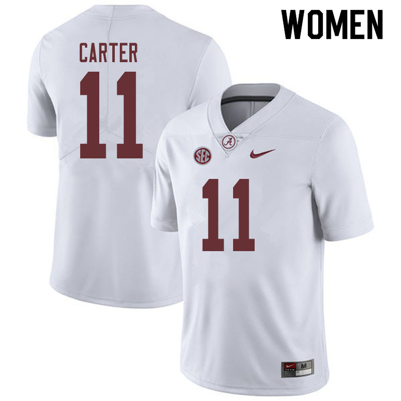 Alabama Crimson Tide Women's Scooby Carter #11 White NCAA Nike Authentic Stitched 2019 College Football Jersey CZ16T37FI